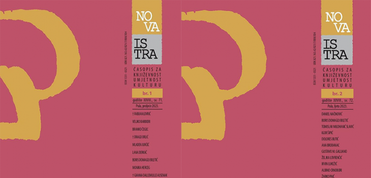 Iz tiska su izišli broj 1/2023. i broj 2/2023. časopisa za književnost, umjetnost i kulturu „NOVA ISTRA“