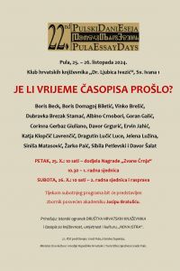 22. PULSKI DANI ESEJA, 25. i 26. listopada 2024.