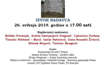 24. susret pjesnika i prozaika na otvorenom, "Badavca" 2019. - plakat