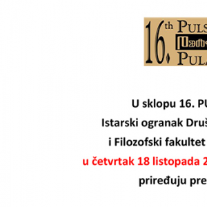 16. PULSKI DANI ESEJA, 18. – 20. LISTOPADA 2018.