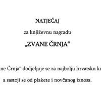 NATJEČAJ ZA ESEJISTIČKU KNJIGU “ZVANE ČRNJA” 2018. OTVOREN JE DO 20. RUJNA!